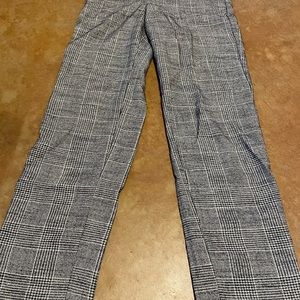 H&M trousers, plaid pattern
